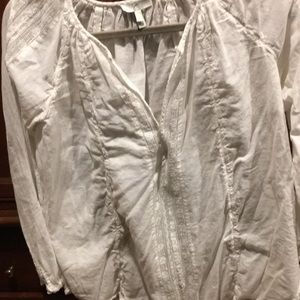 Joie white peasant blouse